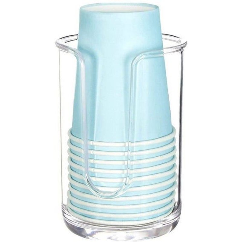 Distributeur De Gobelets Jetables Pour Bain De Bouche, Pour Gobelets En Papier Et Cotons, Récipient De Rangement En Plastique Transparent