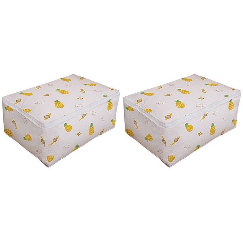 Lot De 2 Sacs De Rangement ImprimĂ©s Pour VĂȘtements Et Literie