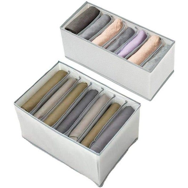 Lot De 2 Organiseurs De Garde-Robe Ă Sept Compartiments Pour Ranger Pantalons Et VĂȘtements