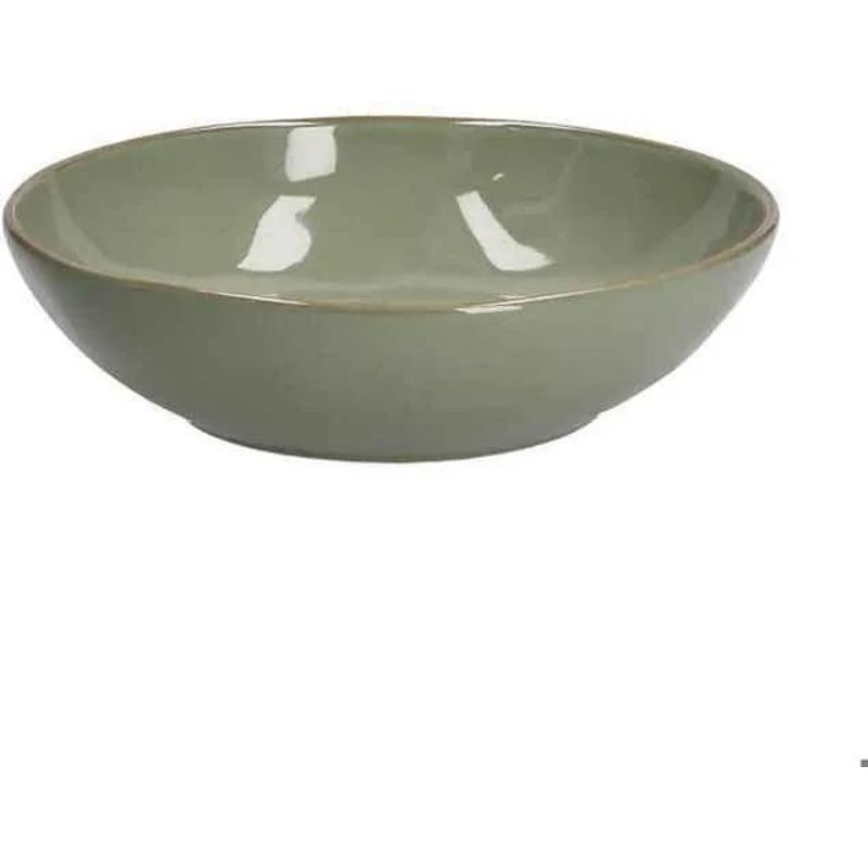 Piatto Fondo Verde Oliva Concerto Ø21cm Rose & Tulipani