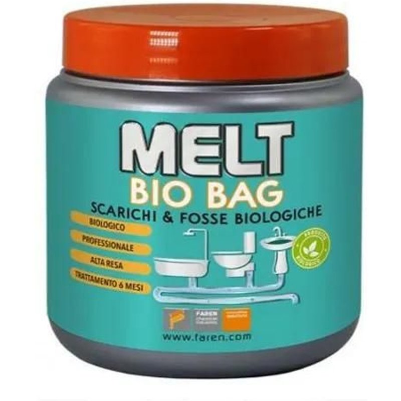 Disgorgante Melt Bio Bag Barattolo Da 300 Gr Per Scarichi/Fosse Biologiche