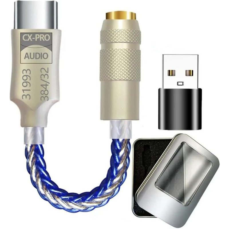 Loc-Cx31993 Hifi Type C Vers 3,5 Mm Amplificateur D'Écouteur Avec Adaptateur Pour Téléphone Portable Iem Amp,Adaptateur Usb En Métal A