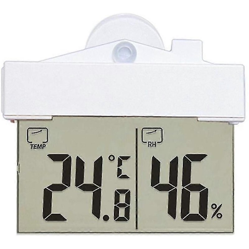 Thermomètre et hygromètre numérique transparent pour fenêtre de maison, température intérieure et extérieure