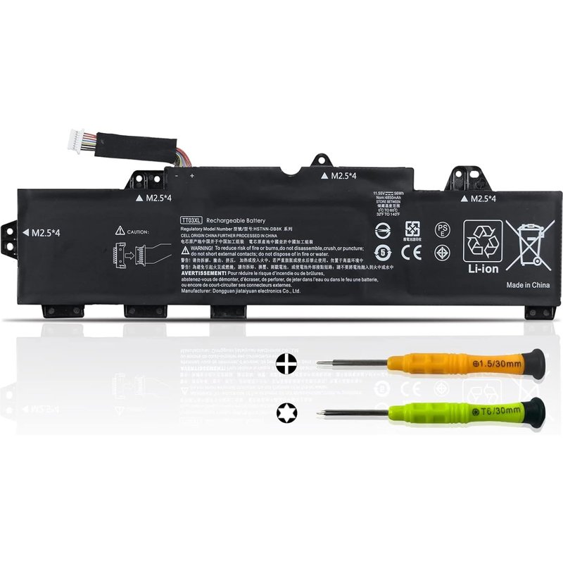 TT03XL Laptop Batterie pour HP EliteBook 755 G5 850 G5 850 G6 ZBook 15U G5 15U G6 Mobile Workstation TT03XL-BTI TT03056XL-PL HSN-I13C-5 HSN-113C-5 HSTNN-LB8H HSTNN-DB8K Notebook Battery 11.55V 56Wh