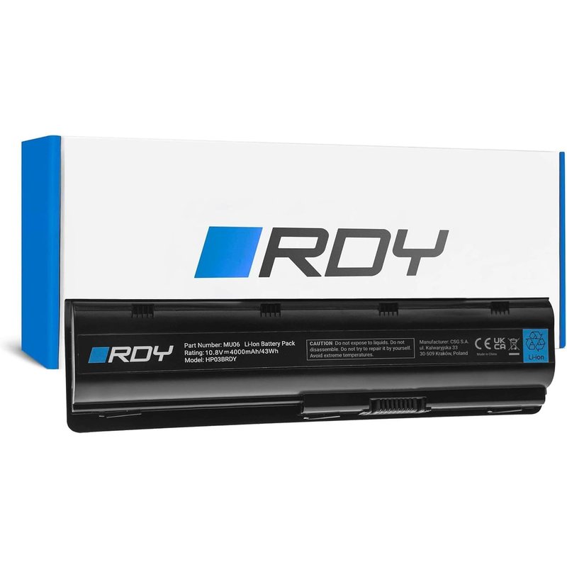 Batterie MU06 593553-001 593554-001 pour HP 240 245 250 255 430 450 635 650 655 2000 Pavilion G6 G7 Compaq Presario CQ56 CQ57 CQ58 CQ62 (Capacité: 4000 mAh 10.8V)