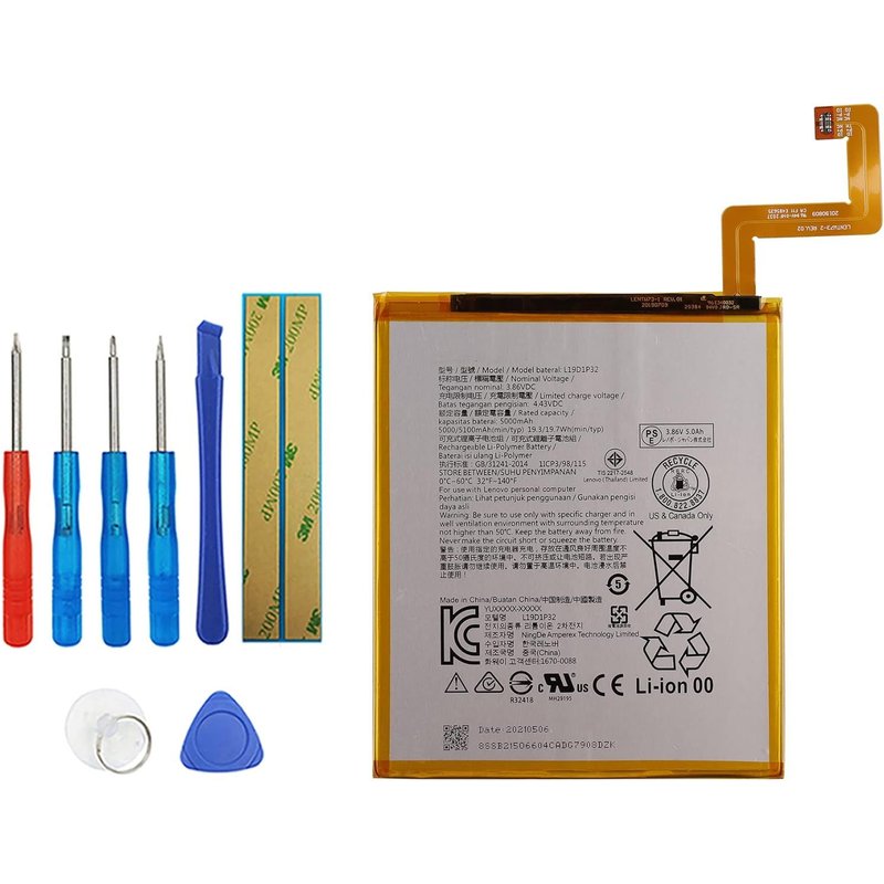 Batterie L19D1P32 pour Lenovo Tab M10 Plus TB-X606F TB-X606X 10,3"" avec kit d'outils