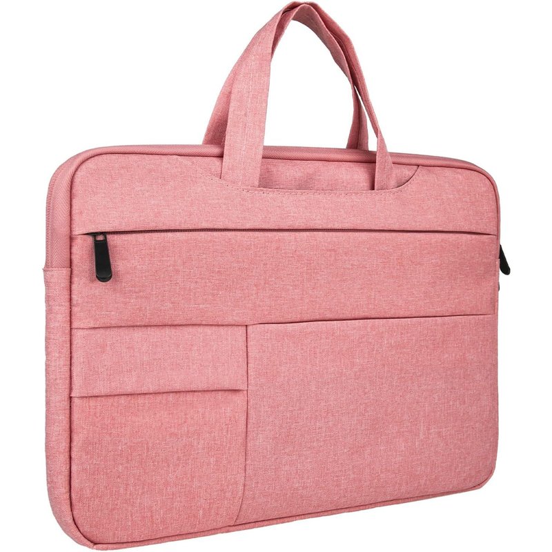 Housse 15 Pouces Ordinateur Portable Sacoche Pochette de Protection Laptop Computer avec Poignée et Poches,Compatible avec 15,4 MacBook Pro,Surface Laptop 3/4 15"",New XPS 15 Touch,Rose