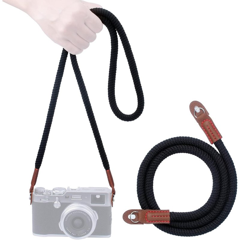 Sangle pour Appareil Photo Courroie de Cou pour Appareil Photo pour lPour Appareil Photo Reflex numérique sans Miroir 120 cm Noir