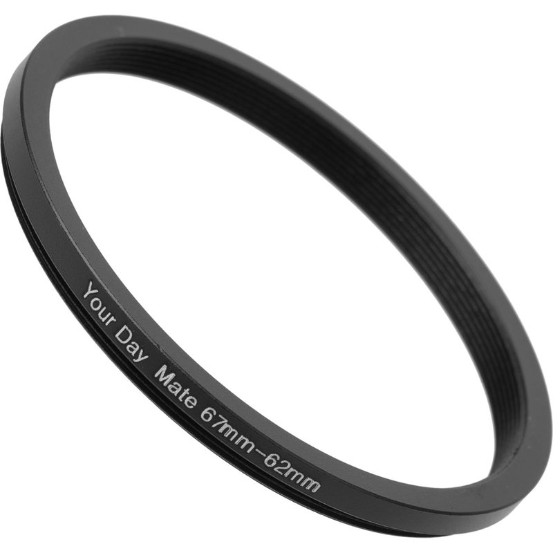 Step Down Ring,Ø 67 à 62 mm de diamètre,Compatible avec Les objectifs de Fabricants tels Que Canon,Sony,Nikon,Fujifilm,Step-Down Rings alu,Adaptateur de Filtre pour Objectif d'appareil Photo