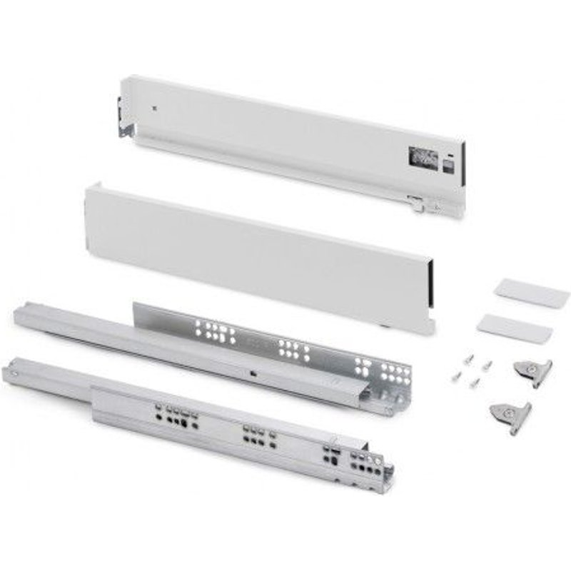 Tiroir extérieur Vertex 3D 40 kg hauteur 93 mm - acier blanc - 270 mm EMUCA