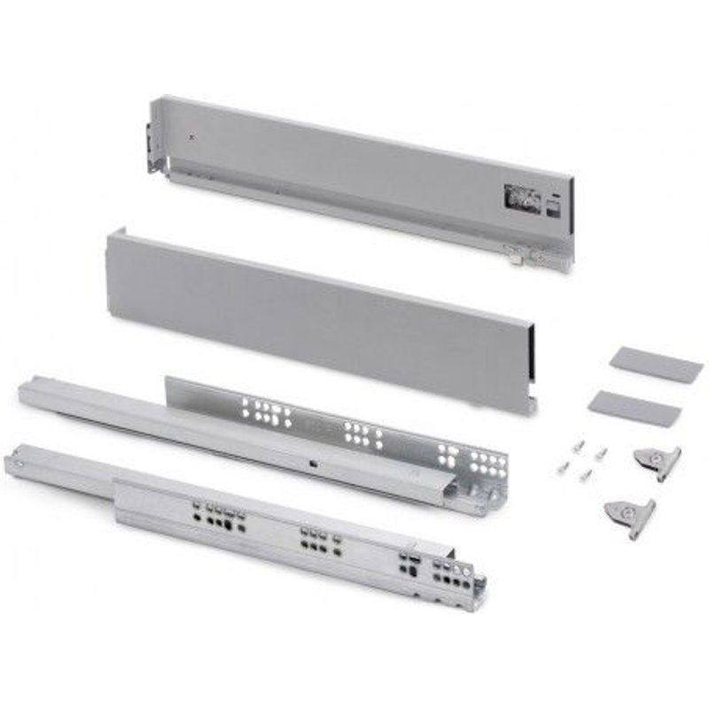 Tiroir extérieur Vertex 3D 40 kg hauteur 93 mm - finition aluminium - 300 mm EMUCA