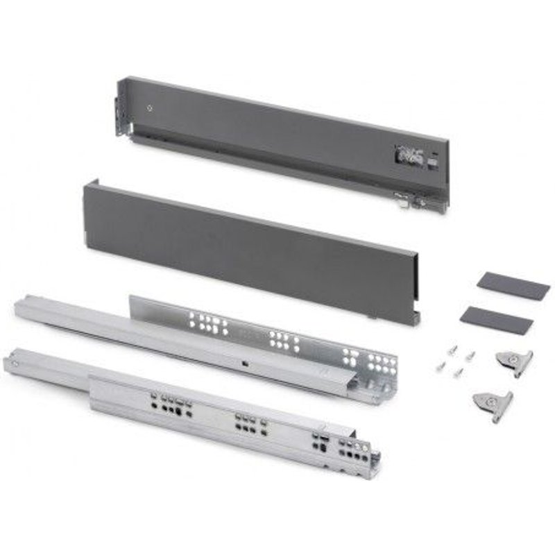 Tiroir extérieur Vertex 3D 40 kg hauteur 93 mm - gris anthracite - 270 mm EMUCA