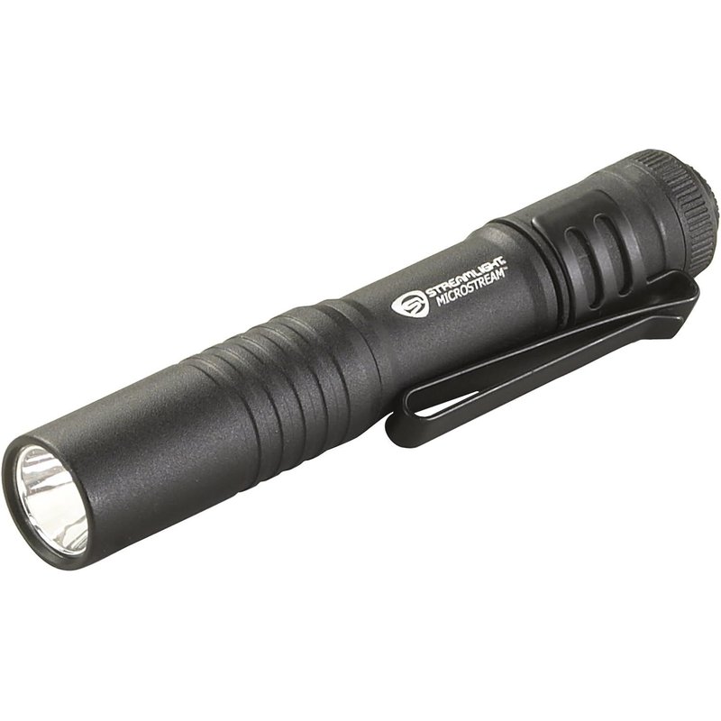 MicroStream 45-Lumen EDC Ultra-Compacte Lampe de Poche avec pile alcaline AAA,Emballage Plastique,Noir
