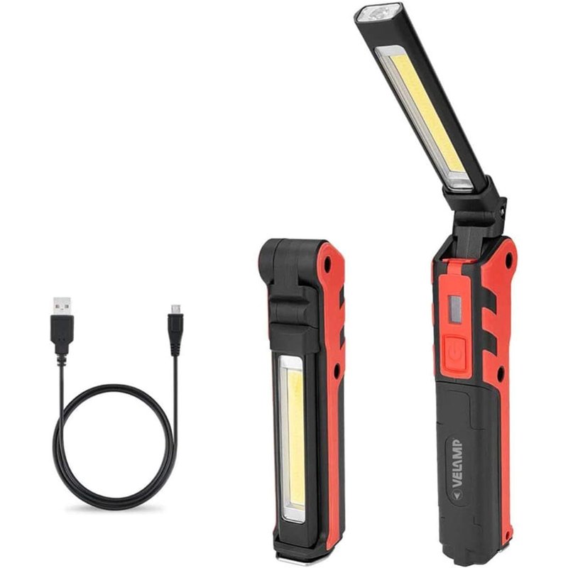 KUBRIK Lampe torche rechargeable Rouge