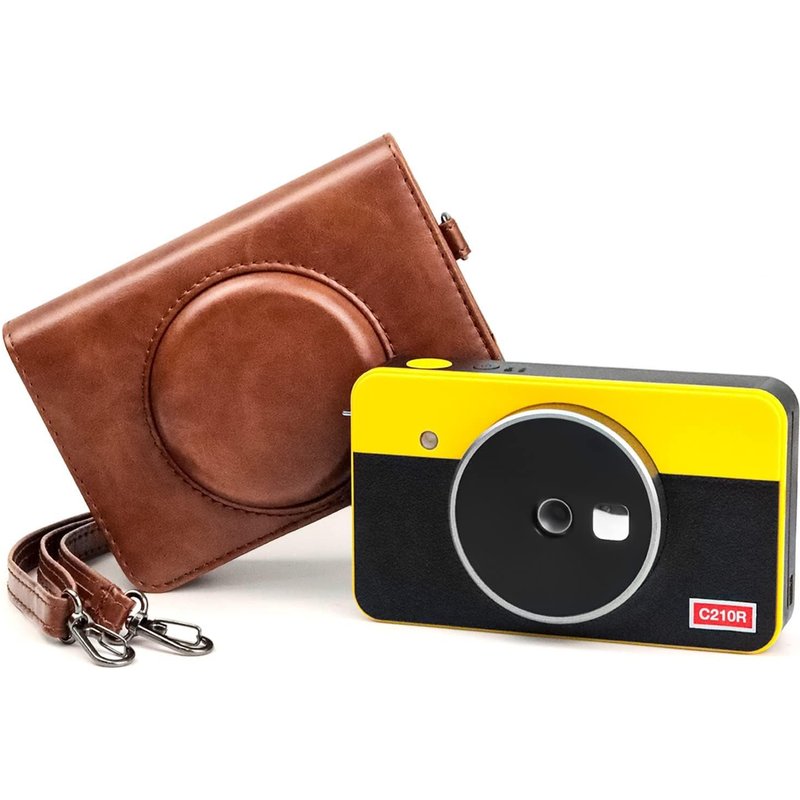 Kodak Mini Shot 2 Retro étui,Housse de Protection en Cuir PU pour Ancienne Version Kodak C210R Mini Shot 2 Retro 2-en-1 Appareil Photo/Imprimante Instantanée Portable avec Bandoulière
