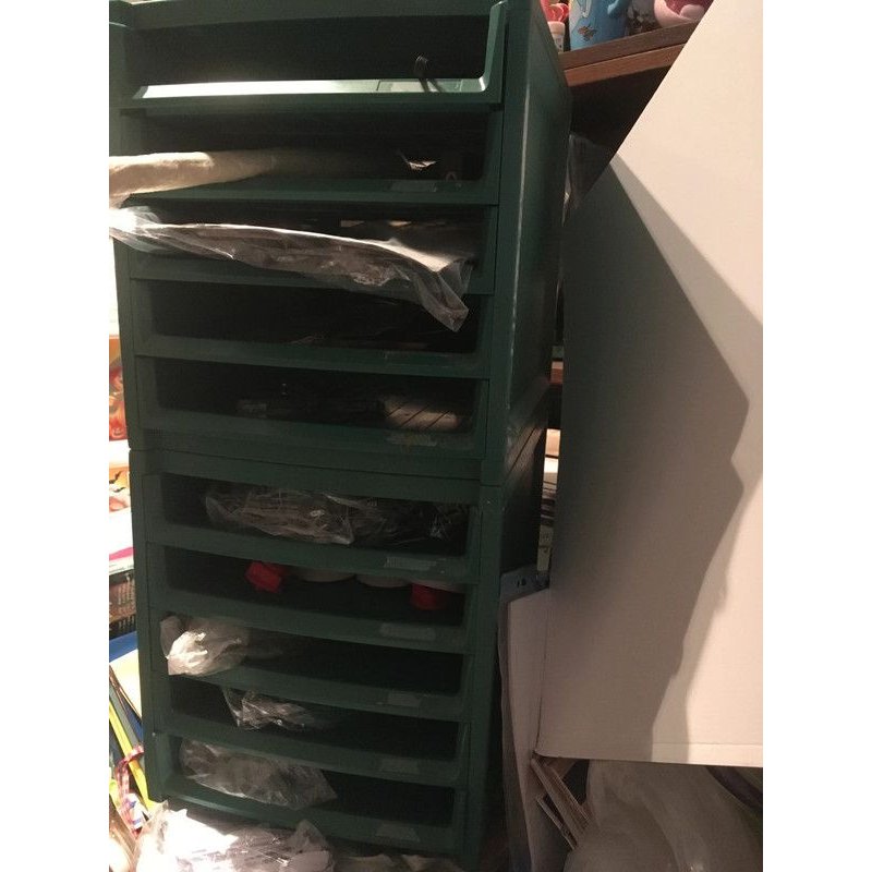 2 Blocs Tiroirs Rangement Documents -