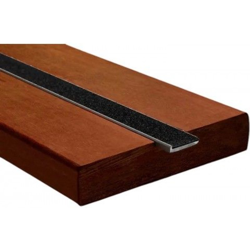 Insert minéral résine et granulats de marbre sur profil aluminium - 3m x 33mm - noir WATTELEZ