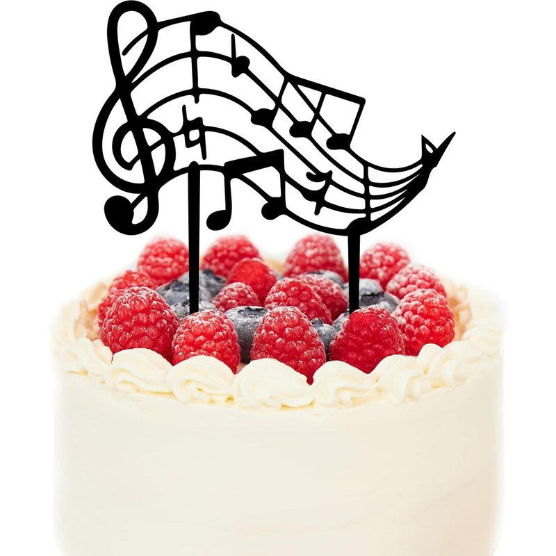 Décorations De Gâteaux Décor De Cupcakes Avec Notations Musicales En Acrylique Noir Pour Les Fêtes D'anniversaire Des Musiciens Chanteurs Mélomanes Célébrations Fournitures Pour Pâtisseries