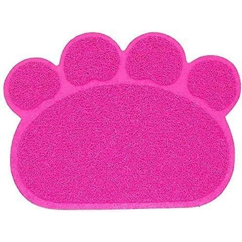 Tapis De Litière Pour Chat, Tapis De Nettoyage Pour Gamelle, 30 X 40 Cm (Rose)
