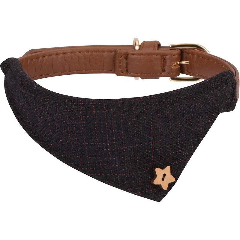 Collier En Cuir Pour Animaux De Compagnie, Châle Triangulaire À Carreaux, Style Cravate Pour Chiens, Chats Et Petits Animaux