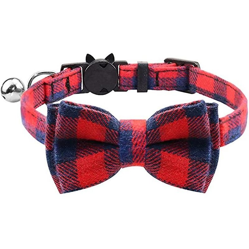 Collier Pour Chien Avec Noeud Papillon, Motif Écossais, Léger Et Doux.