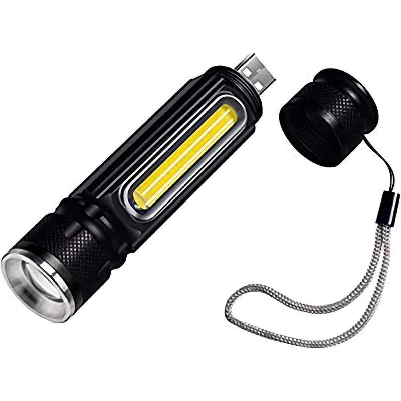 Rechargeable Powerful Led Torch, Flashlight With Usb Charger, Waterproof Mini Camping Torch