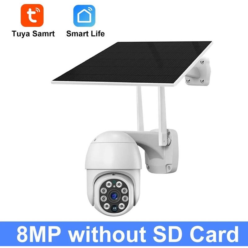 HD wifi caméra solaire PIR détection humaine Vision nocturne étanche sécurité vidéo IP Camara 8MP 4K batterie CCTV moniteur