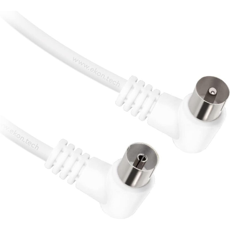 Câble d'antenne TV,connecteurs à 90°,1,8 mètres,adaptateur mâle mâle,câble antenne,mâle femelle,75 dB,pour TV,smart TV,décodeur,numérique terrestre