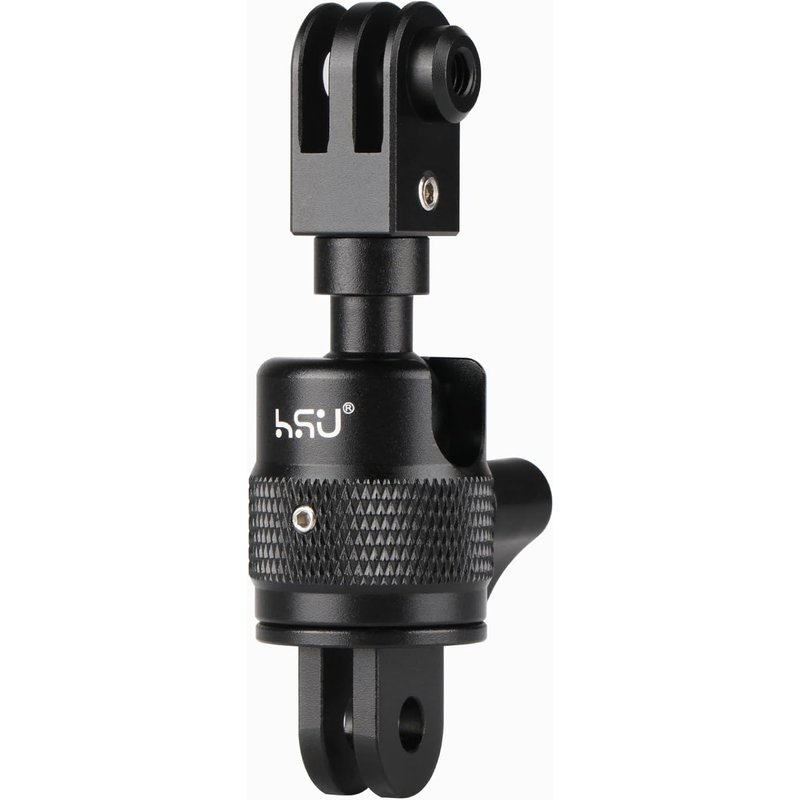 360 Degré Ajustable Adaptateur Fixation Verticale en Aluminium pour GoPro,Swivel Bras d'Extension en Métal Pivot Support pour Caméra d'Action