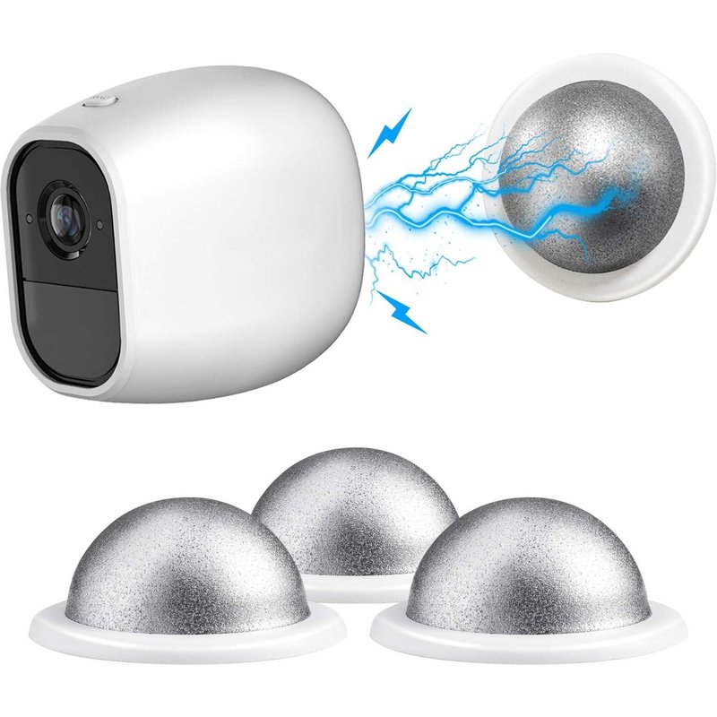 Metallo Magnetico Montaggio da Camera di Sicurezza Soffitto/Tavolo/Parete di Montaggio per Arlo,Arlo Pro,Arlo Pro 2,3 Pezzi (Bianco)