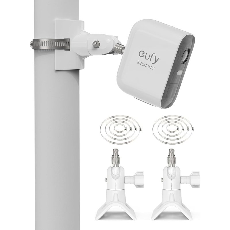 Lot de 2 supports universels pour caméra de surveillance Arlo Pro 4,Arlo Pro 3,Arlo Pro 2,eufyCam 2C/2C Pro/3/3C eufyCam 1 et 2,eufyCam E,Arlo Ultra Arlo Ultra 2 (blanc)