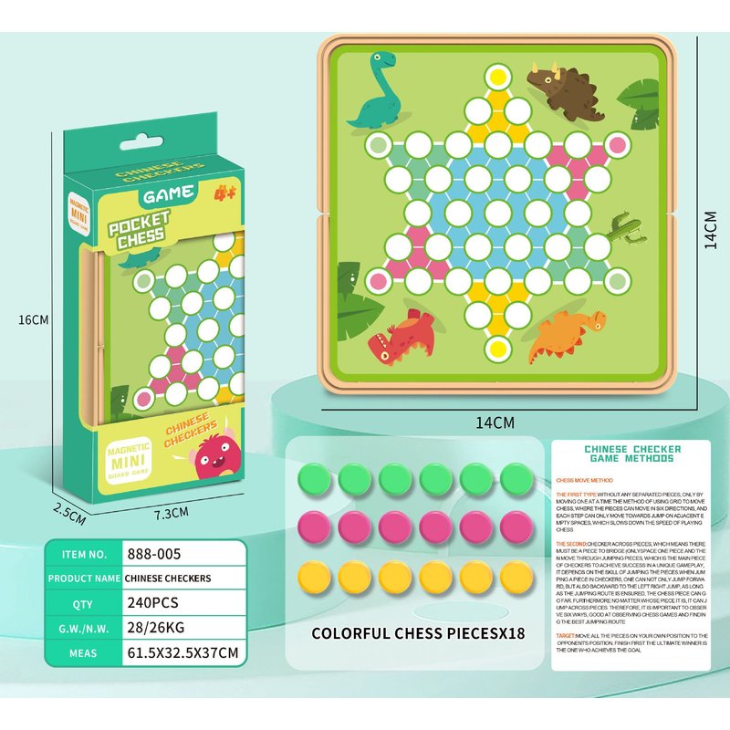 Jeu de société de dames magnétiques miniatures pour enfants, éducatif, stimulant la main et le cerveau, idéal pour le jeu de rôle, interactif sur table, portable pour les déplacements