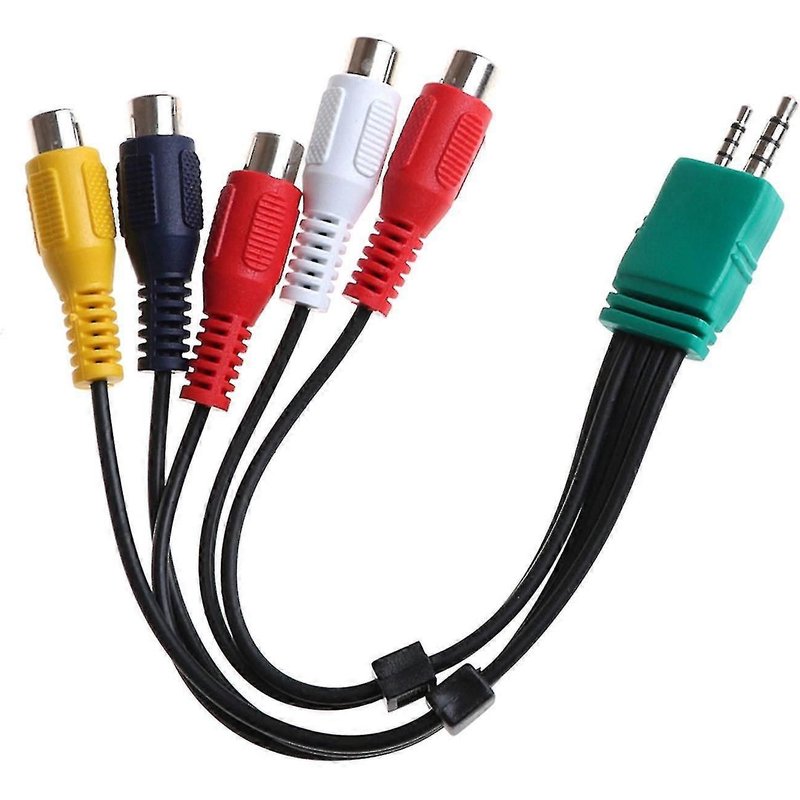 Câble audio vidéo professionnel haute définition 18 cm 3,5 mm + 2,5 mm vers 5 RCA AV, adaptateur composante compatible avec les téléviseurs LCD Samsung