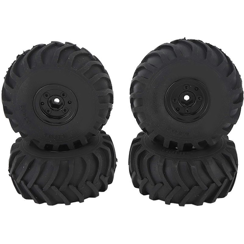 Lot de 4 pneus de chenille RC, moyeu de roue de 1 pouce, pneus en caoutchouc de remplacement pour chenille RC AXIAL 1/24 SCX24, noir