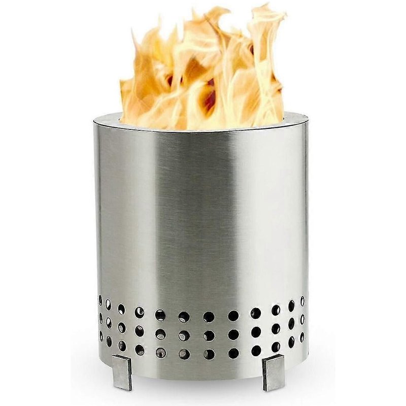 Mini Foyer De Table Portable D'extérieur Avec Support En Acier Inoxydable