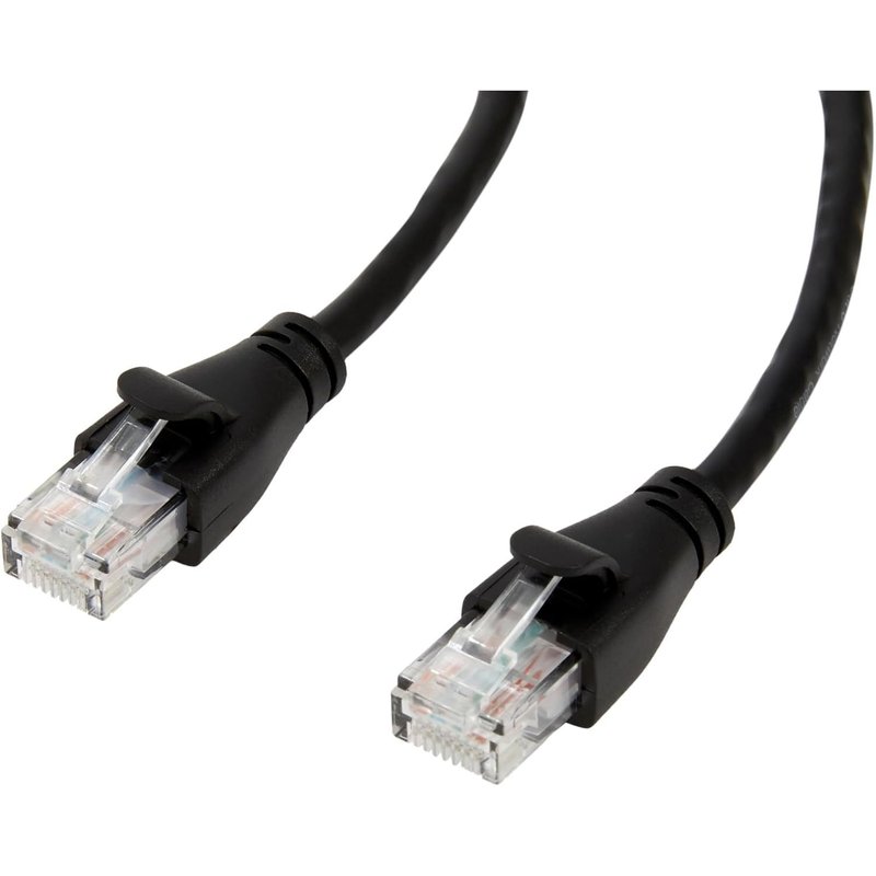 RJ45 CAT6-3M Ethernet Network Cable - Pack of 1, Black, Computer