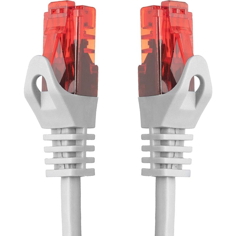 Gigabit Ethernet Network Cable (2 RJ45 Connectors, Cat5e, Twisted Pair UTP Cable, 1000 Mbps, for VA, DSL Connections, Patch Panels, Routers, Modems, WAP) 10 m - white