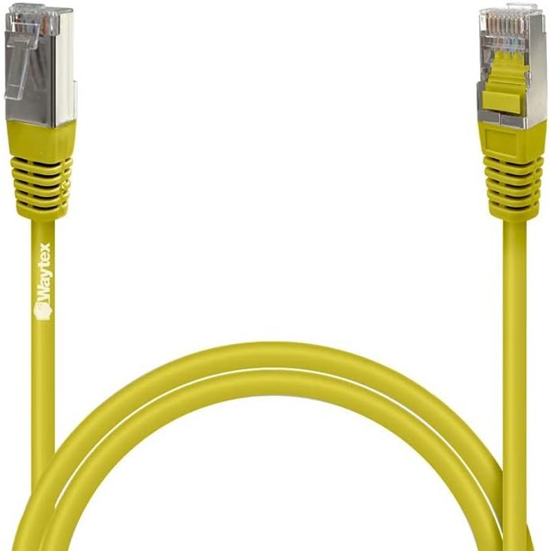 Cat 5e FTP 100MHz Color Shielded Ethernet Network Cable - Compatible PC, Router, Modem, Switch Game Consoles, TV, Network Amplifier - 1m, Yellow