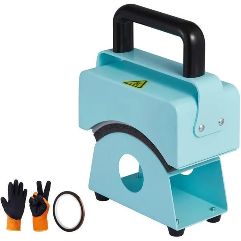 Presse à Chapeau Verte-Duoku-Mini Presse à Chaleur-avec Contrôle Intégré-Plaque Chauffante Incurvée 15 x 8 cm-Arrêt Automatique