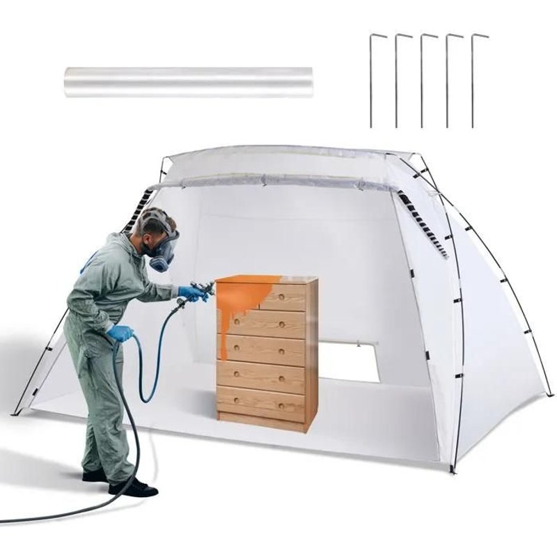 Abri de Peinture Portable-Duoku-10 x 7 x 6ft-Cabine de Peinture Pop-up Pliable pour Meubles et Grands Projets de Bricolage