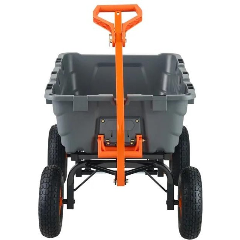 Chariot à Benne Basculante-Duoku-Capacité de 1500 lb-Chariot de Jardin en Polyéthylène avec Cadre en Acier,Brouette Utilitaire