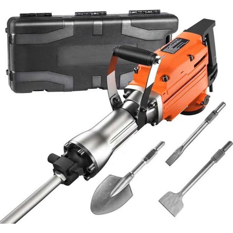 Marteau Piqueur de Démolition-Duoku-Brise Béton-2200 W-Électrique-avec 6 Forets Burineurs-Puissant et Efficace