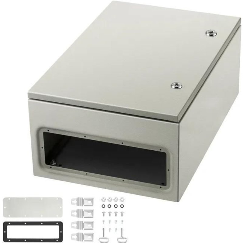 Boîte Électrique en Acier NEMA 4X-Duoku-24 x 16 x 10 Po-Étanche IP66, Boîte Électrique Extérieure/Intérieure-Gris
