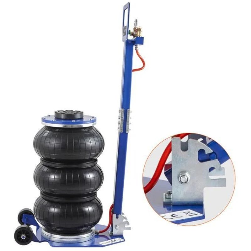 Cric Pneumatique Triple Sac-Duoku-3 Tonnes-avec Six Tuyaux en Acier-Soulève 450 mm-3 à 5 secondes