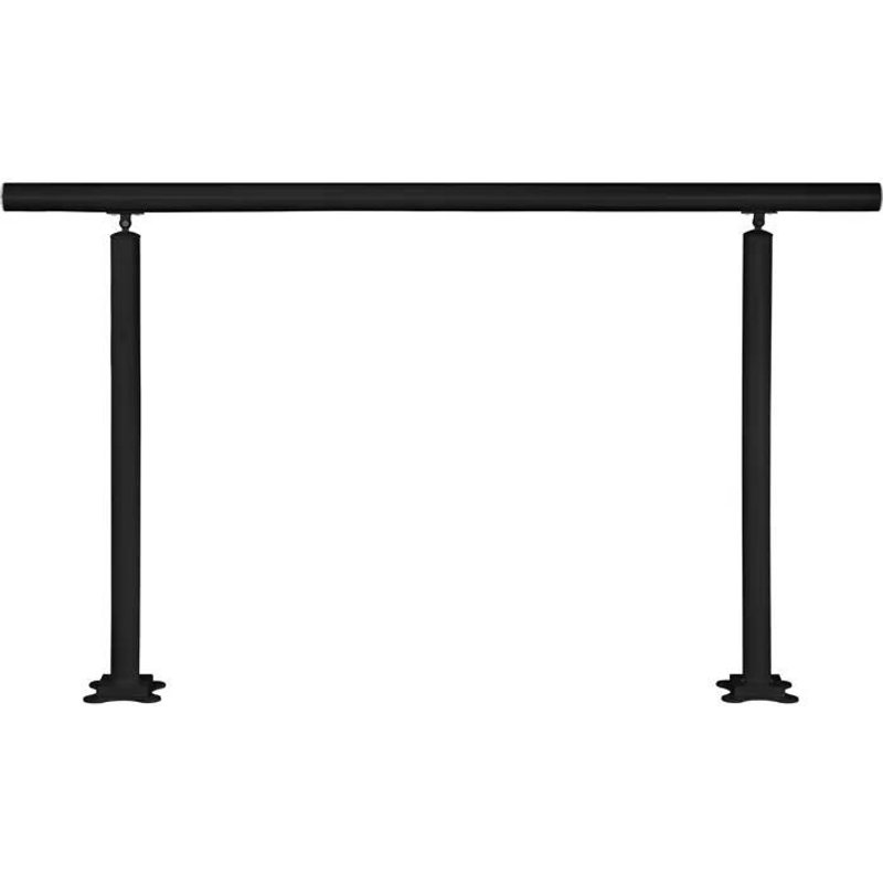 Rampe d'escalier - DUOKU - 5 Pieds - Aluminium Noir - Angle Réglable - Intérieur et Extérieur