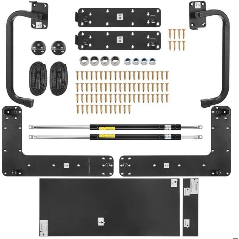 Kit De Lit Escamotable - Duoku - Taille Réelle - Vertical - Gain De Place - 2 Places
