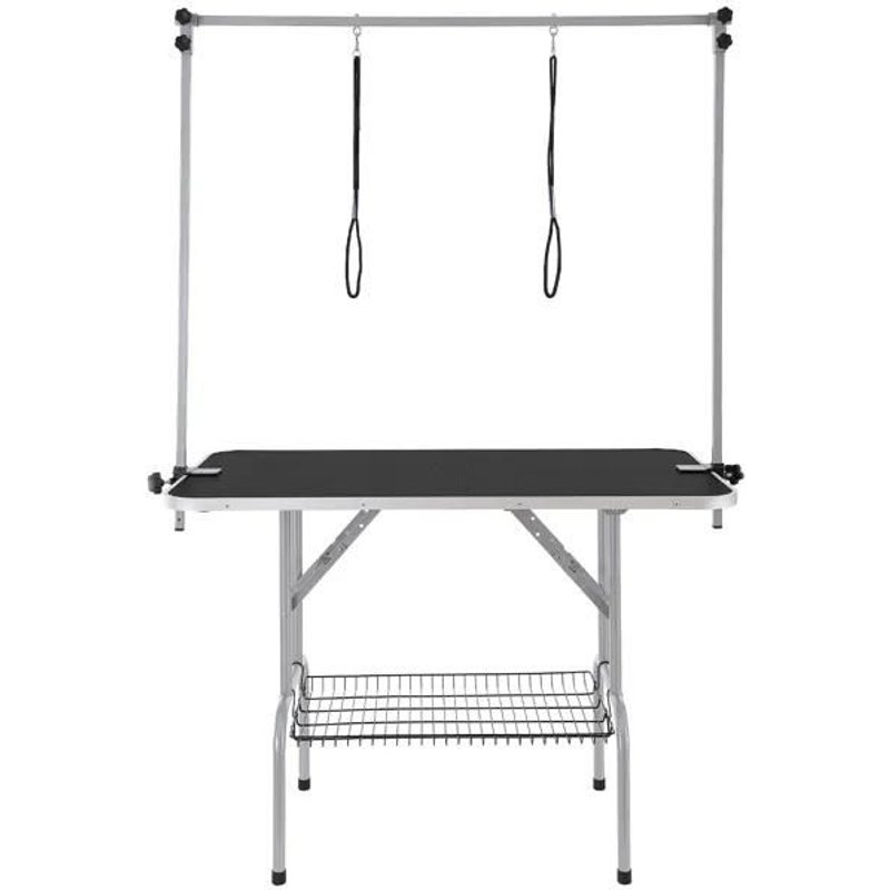 Table De Toilettage Pour Animaux De Compagnie-Duoku-117 Cm-Avec Deux Bras Et Pince-Pliable Pour Chiens De Taille Moyenne Et Petite