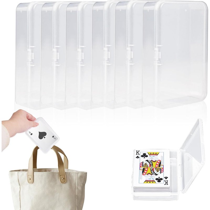 Loc-6 Pièces Etui À Carte À Jouer Transparent Et Vide,Boîtes En Plastique Pour Cartes À Jouer,Boîte À Cartes À Jouer Rangement En Plastique,Boîte À Cartes À Jouer Réutilisables,Pour Artisanat,Perles