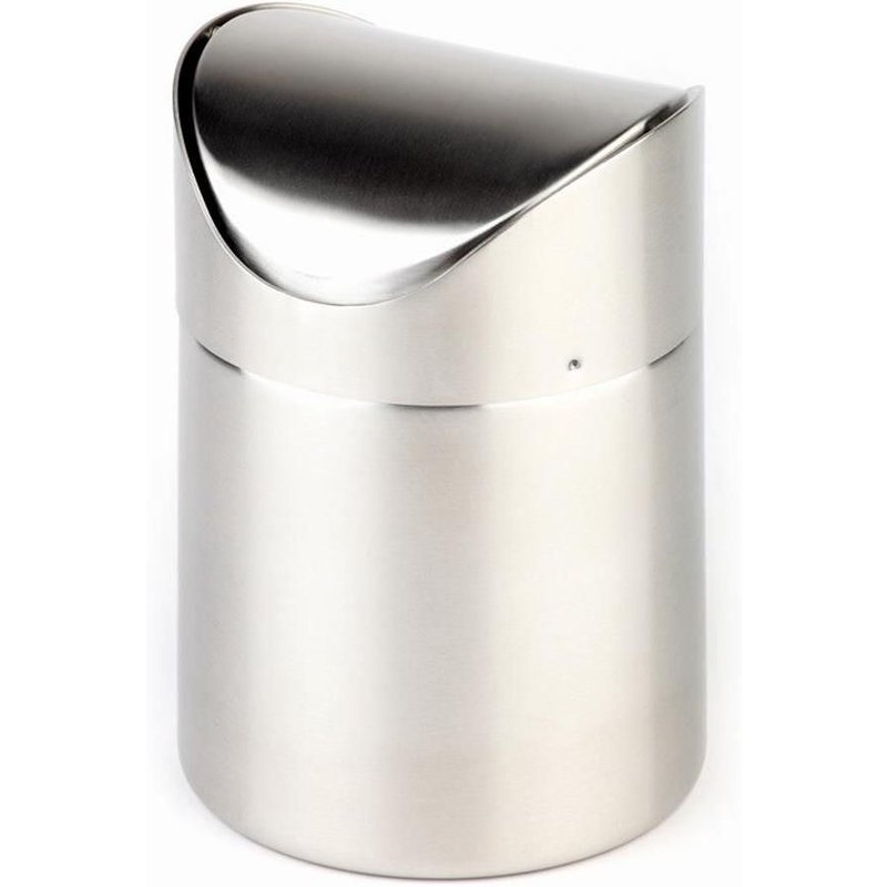 APS Poubelle de table, en acier inoxydable, poli mat