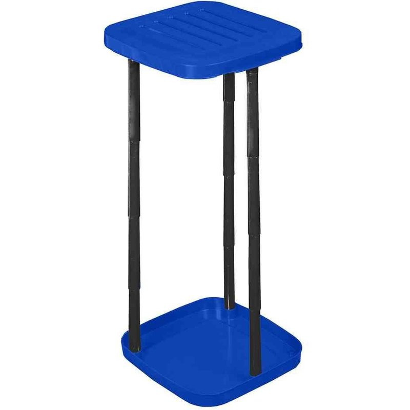 plast team Support à sac poubelle ECO 60-120 Litres avec Couvercle Bleu